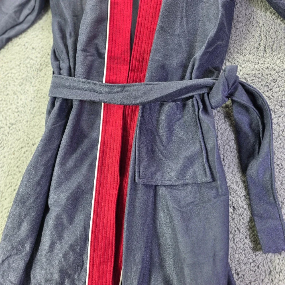 Bryan Edwards Kids Robe Navy Blue Red Contrast Trim Size 12-14 USA Vintage